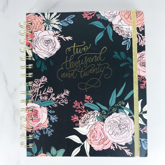 Paper Source Other - 2020 Floral Planner Black & Gold by Paper Source